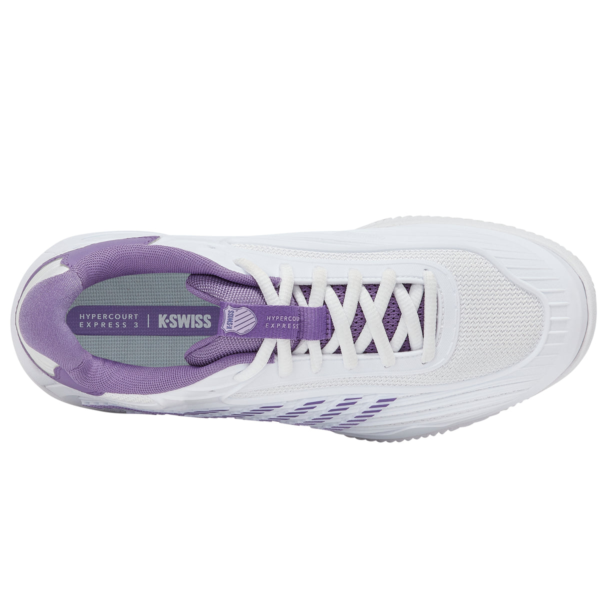 K-Swiss Hypercourt Express 3 Clay Court Tennis Shoe (Ladies) - White/Purple Haze/Lunar Rock
