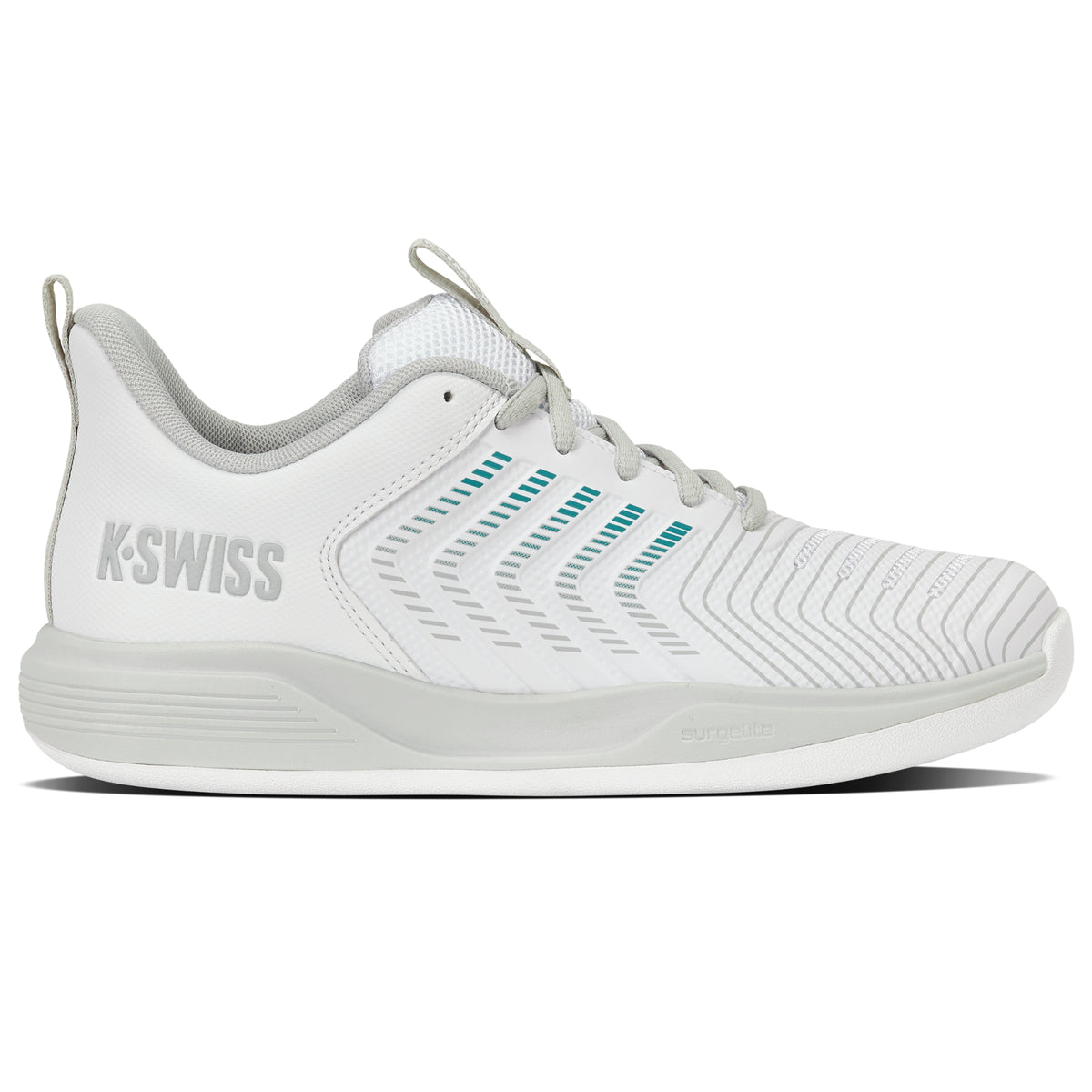 K-Swiss Ultrashot Light Carpet Tennis Shoe (Ladies) - White/Dawn Blue/Baltic