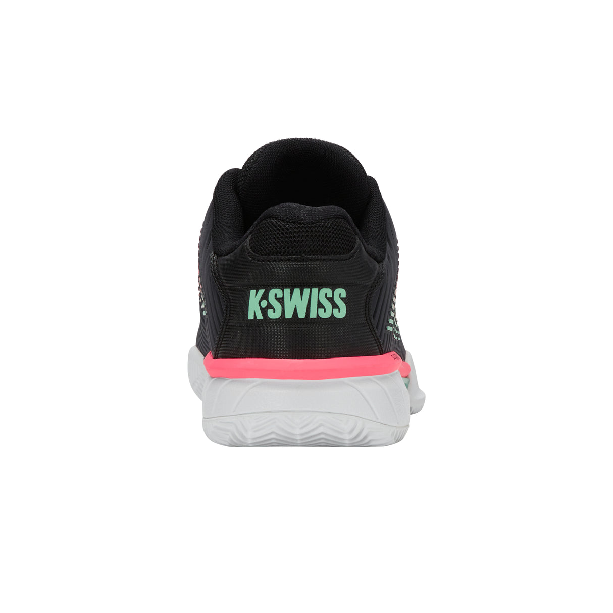 K-Swiss Hypercourt Express 2 Clay Court Tennis Shoe (Ladies) - Black/White/Neon Mint