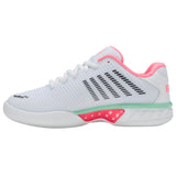 K-Swiss Hypercourt Express 2 Carpet Court Tennis Shoe (Ladies) - White/Neon Pastel Pink/Black