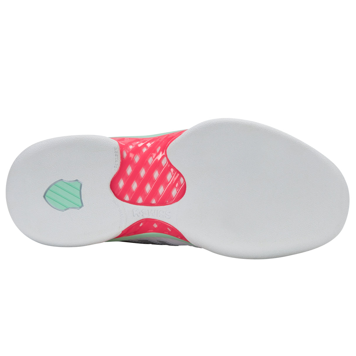 K-Swiss Hypercourt Express 2 Carpet Court Tennis Shoe (Ladies) - White/Neon Pastel Pink/Black