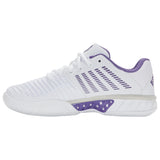 K-Swiss Express Light 3 All Court Tennis Shoe (Ladies) - White/Purple Haze/Lunar Rock