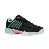 K-Swiss Express Light 3 Carpet Court Tennis Shoe (Ladies) - Black/Neon Mint/Neon Pastel Pink