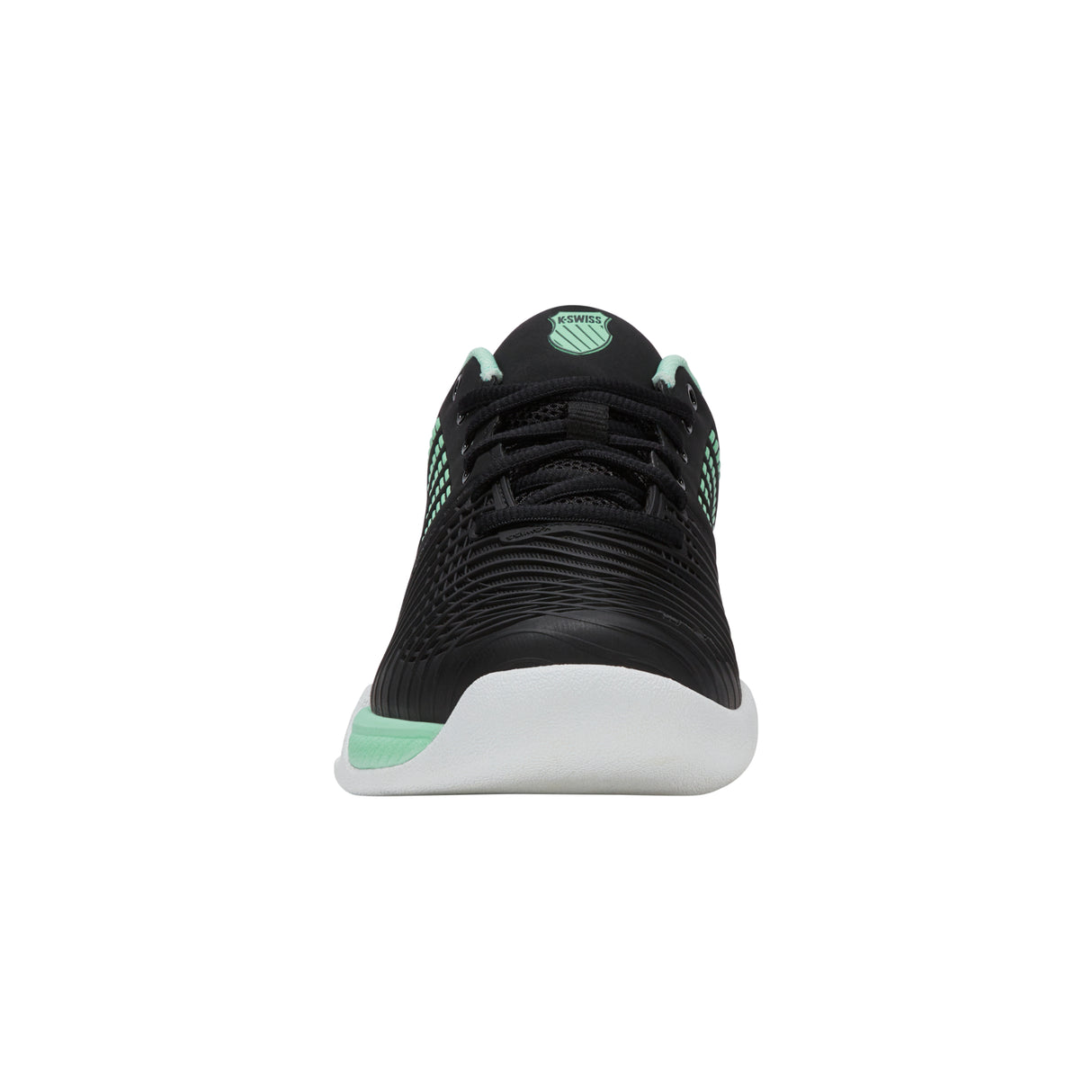 K-Swiss Express Light 3 Carpet Court Tennis Shoe (Ladies) - Black/Neon Mint/Neon Pastel Pink