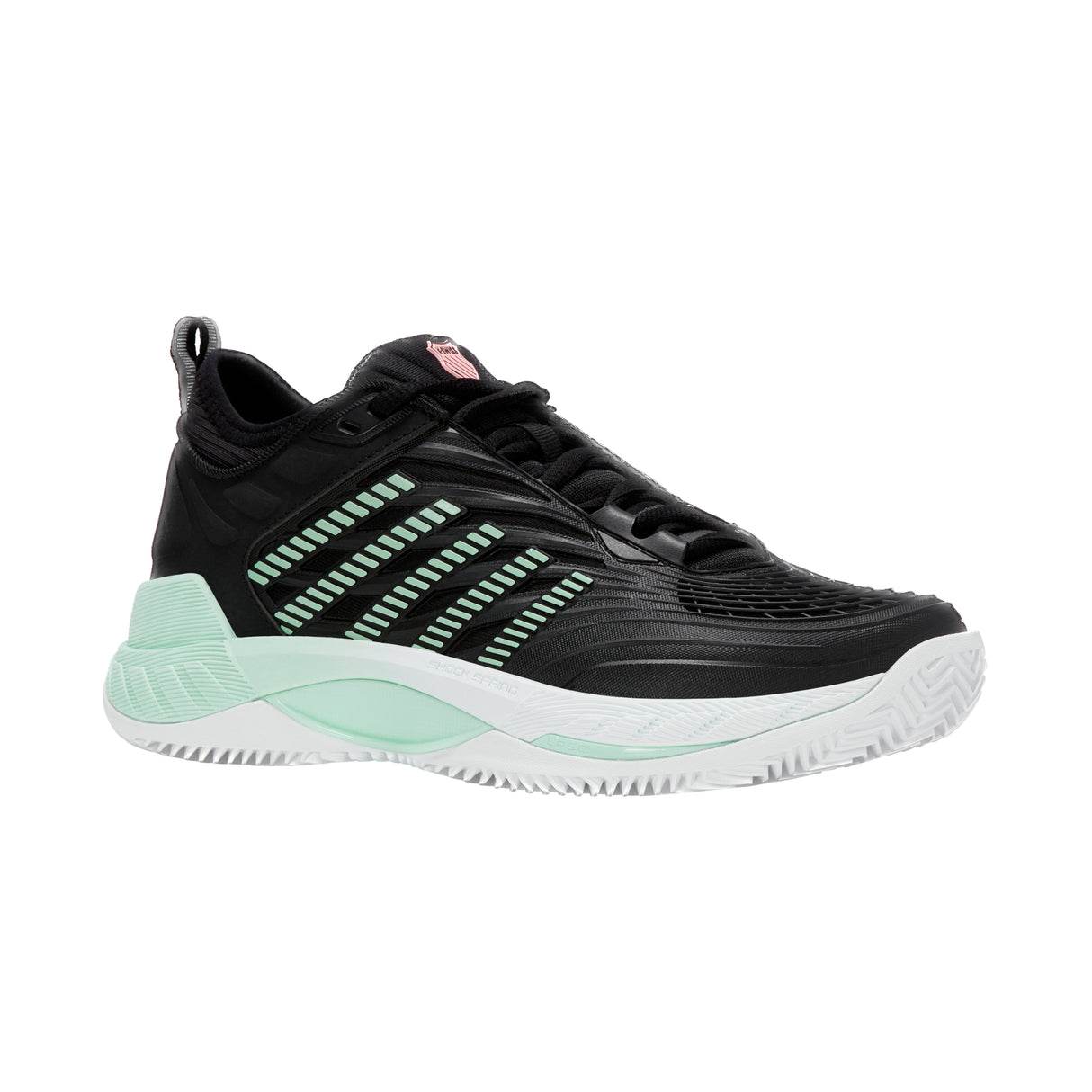 K-Swiss Hypercourt Supreme 2 Clay Court Tennis Shoe (Ladies) - Black/Neon Mint/White