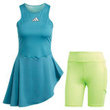 adidas Aeroready Pro Tennis Dress (Ladies) - Arctic Fusion/Lucid Lemon