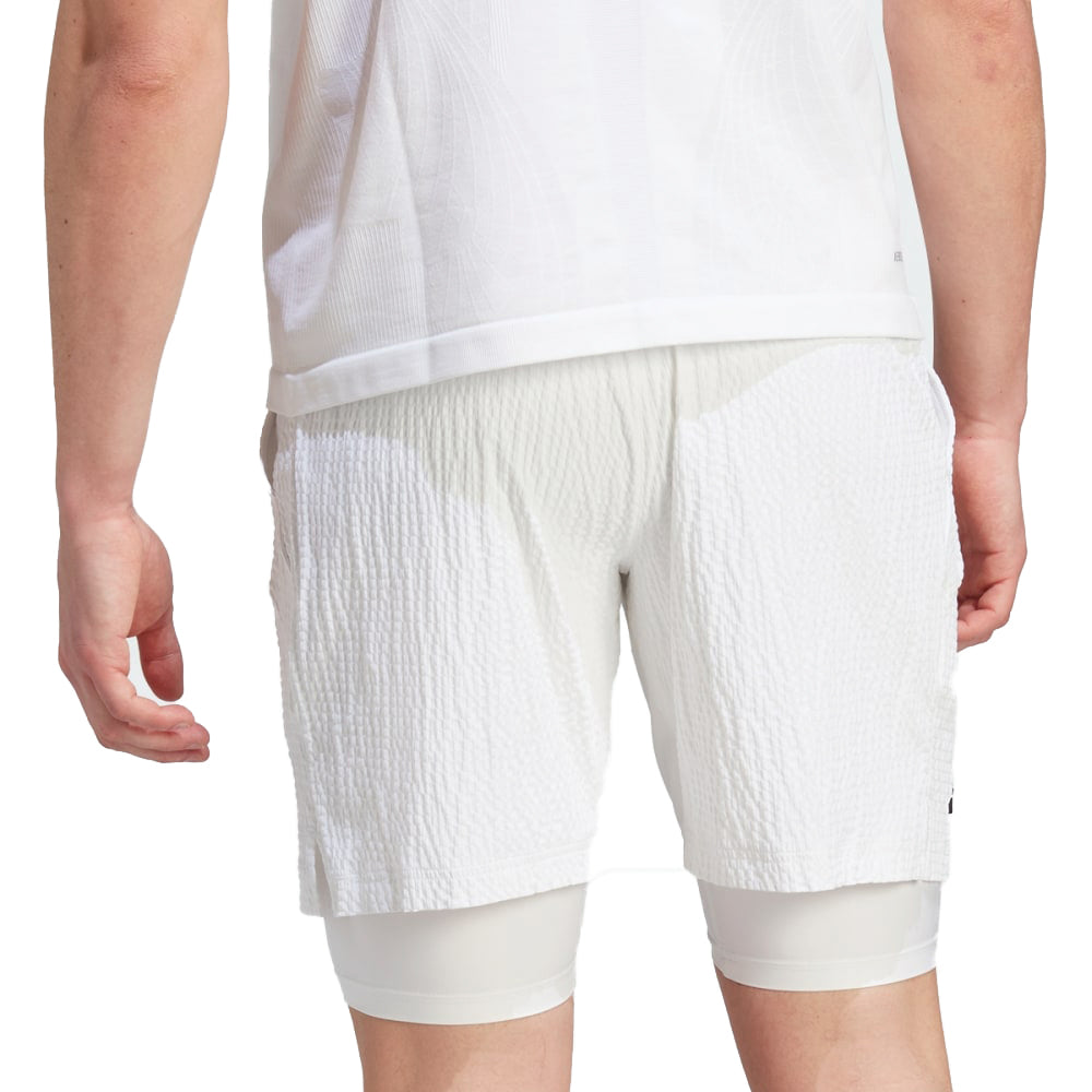 adidas aeroready Pro Two-In-One Tennis Shorts (Mens) - White