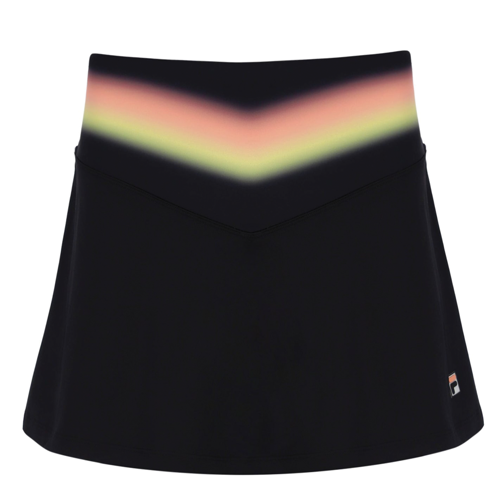 Fila Backspin Tennis Printed Skort (Ladies) - Black/Sunset