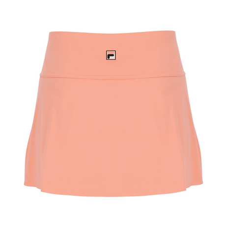 Fila Backspin Tennis Wrap Skort (Ladies) - Peach Pink/Canary Yellow/Black