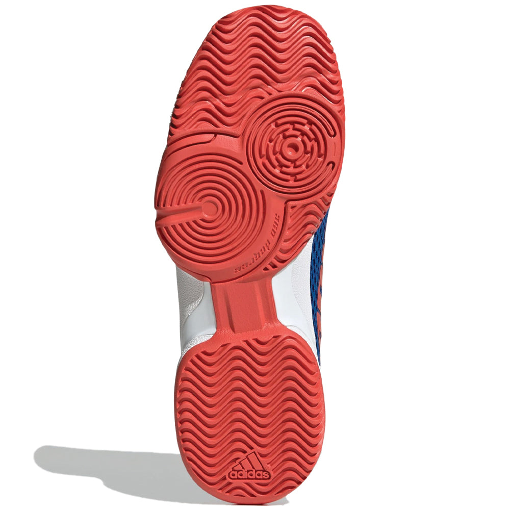 adidas Barricade Tennis Shoes (Junior) - Bright Royal/Bright Red/Cloud White