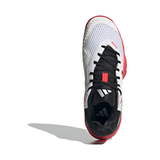 Adidas Barricade Junior Tennis Shoe - Cloud White/Core Black/Lucid Red