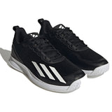 Adidas Courtflash Speed Tennis Shoes (Mens) - Core Black/Cloud White/Matte Silver