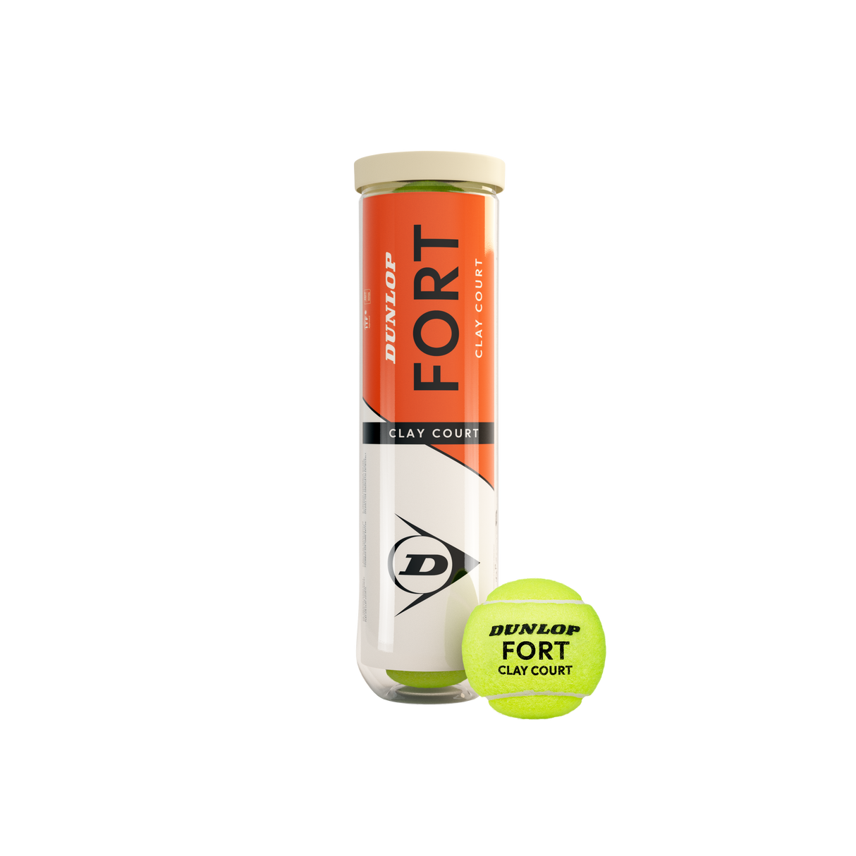 Dunlop Fort Clay Court Tennis Ball (4 Ball Can) - 1  Dozen Balls (See Product Description For Bulk Prices)