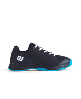 Wilson Rush Pro L Junior All Court Tennis Shoes - Navy Blazer / White / Atomic Blue