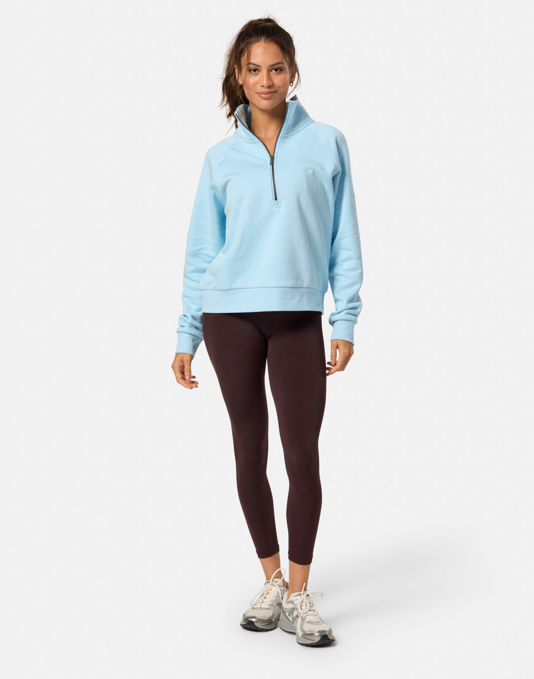 Gym+Coffee Clubhouse Quarter Zip (Ladies) - Baby Blue
