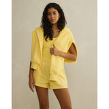 Gym+Coffee Urban Snap Collar Sweatshirt (Ladies) - Lemon Sorbet