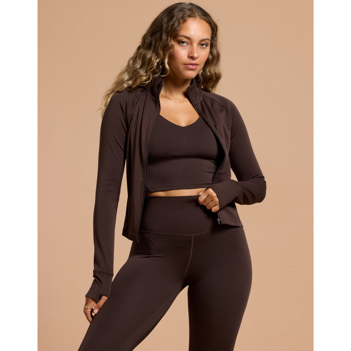 Gym+Coffee Women's Midlayer - Mocha Bean