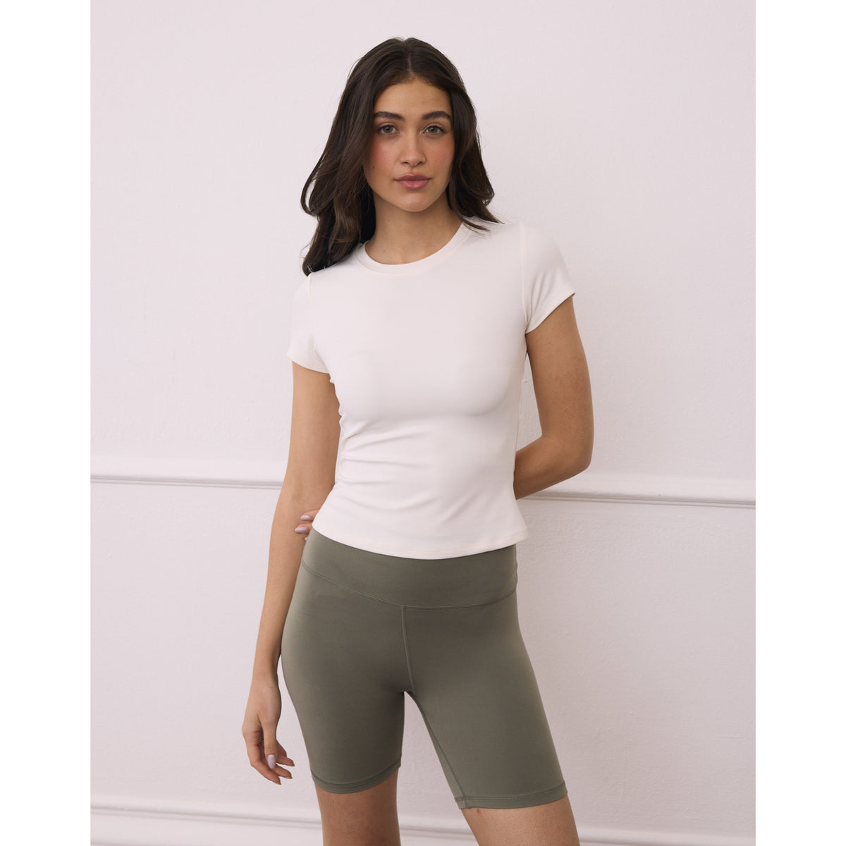 Gym+Coffee Soft-Motion Tee (Ladies) - Soft White