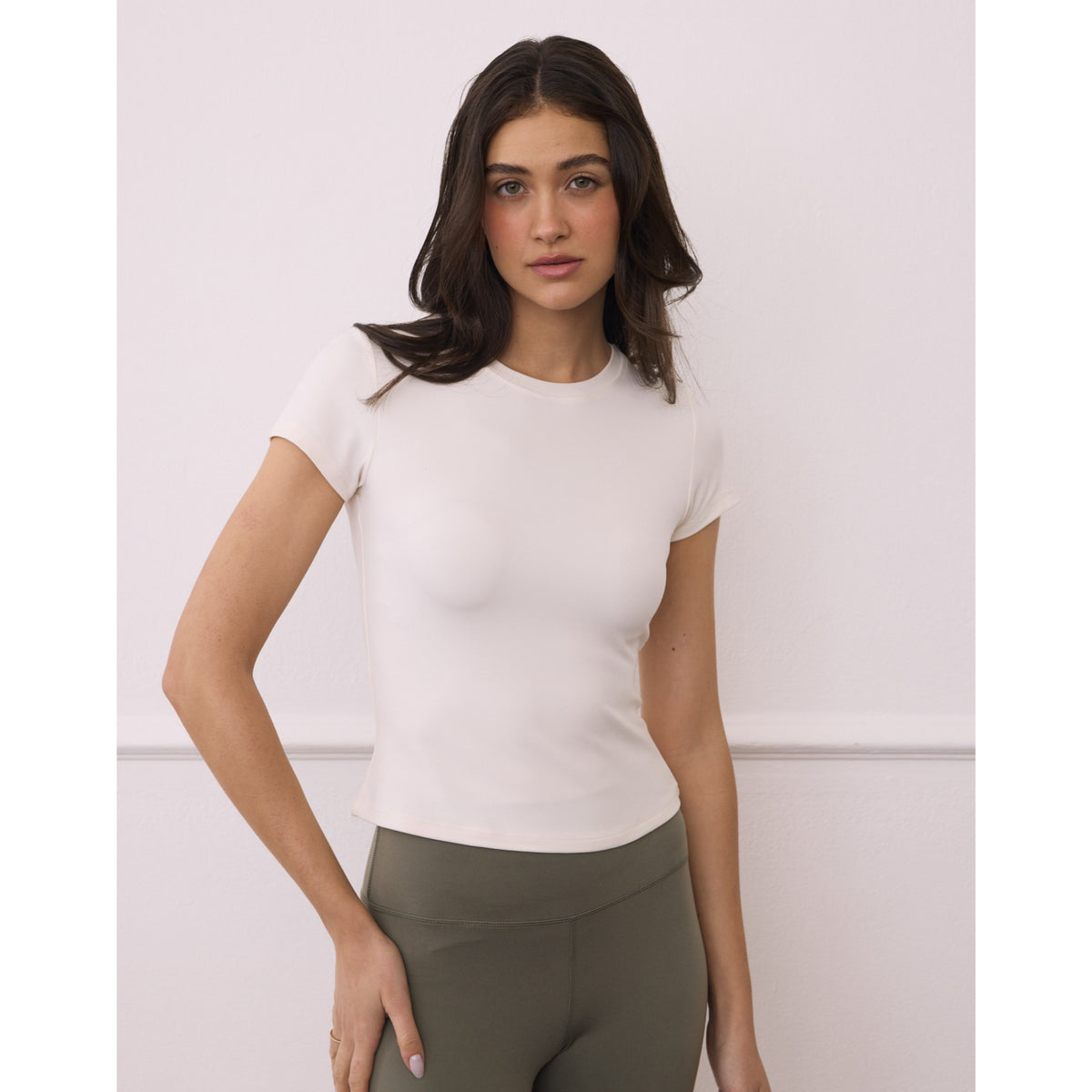 Gym+Coffee Soft-Motion Tee (Ladies) - Soft White