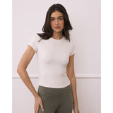 Gym+Coffee Soft-Motion Tee (Ladies) - Soft White