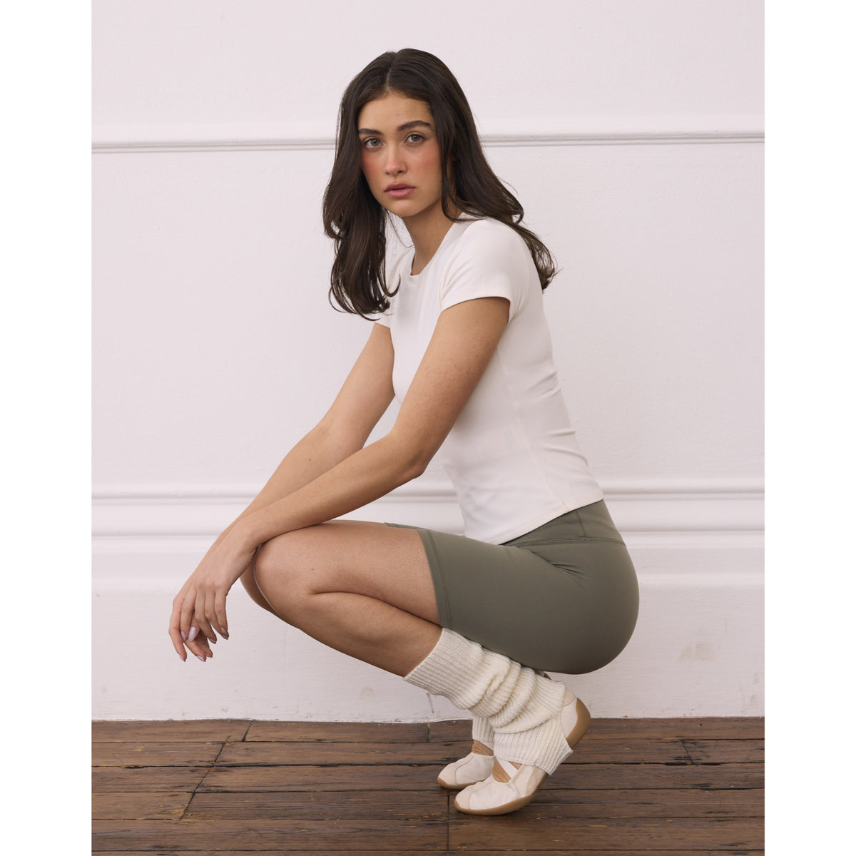 Gym+Coffee Soft-Motion Tee (Ladies) - Soft White