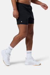 GymPlusCoffee Essential 6" Shorts (Mens) - Black