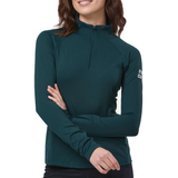 GymPlusCoffee Relentless 1/4 Zip (Ladies) - Moss Green