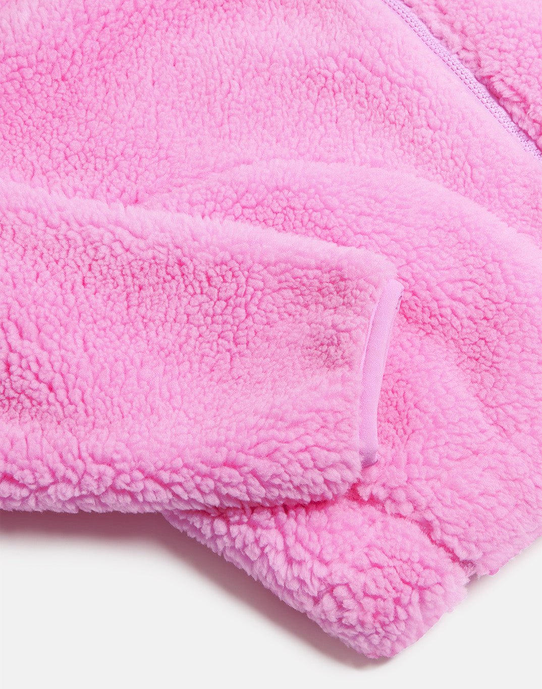 Gym+Coffee Industry Fleece High Collar Jacket (Ladies) - Neon Pink