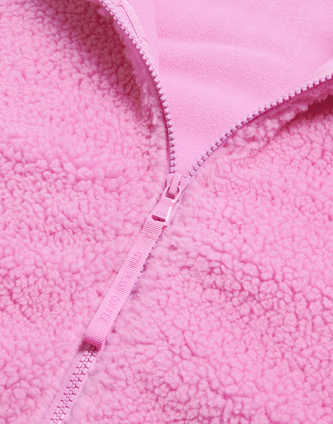 Gym+Coffee Industry Fleece High Collar Jacket (Ladies) - Neon Pink