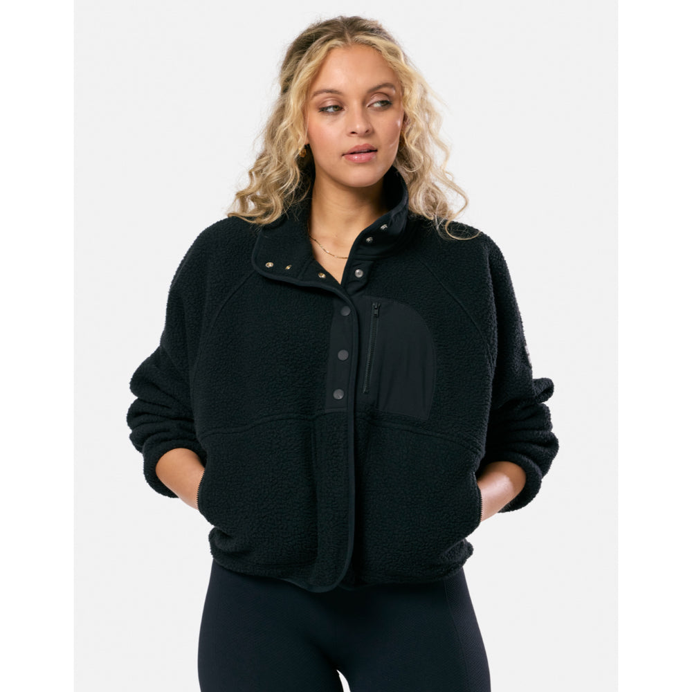 Gym+Coffee Horizon Layer Up Full Snap (Ladies) - Black