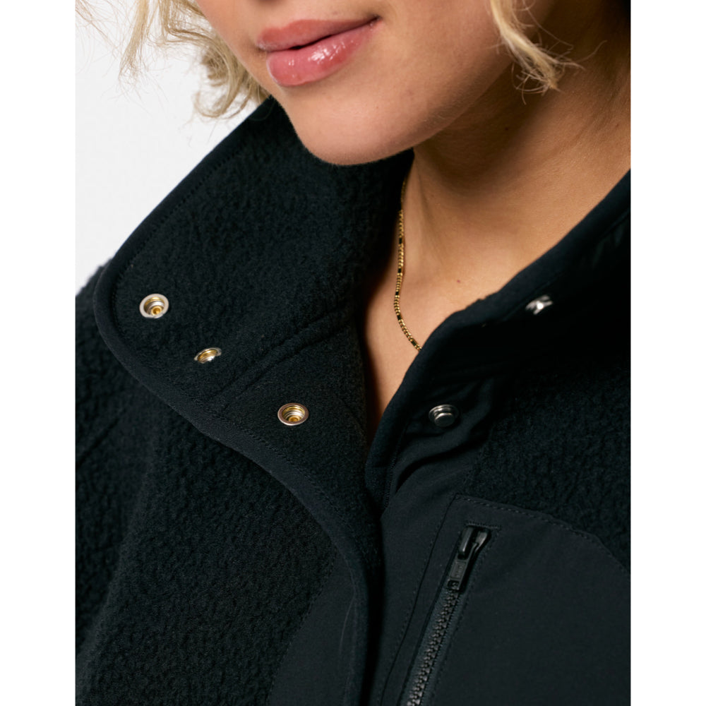 Gym+Coffee Horizon Layer Up Full Snap (Ladies) - Black