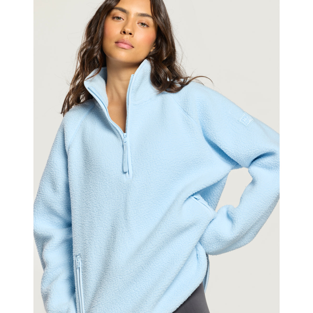 Gym+Coffee Horizon longline half zip ladies' fleece