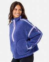 Gym+Coffee Industry Fleece Half Zip (Ladies) - Violet Smoke