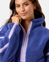 Gym+Coffee Industry Fleece Half Zip (Ladies) - Violet Smoke