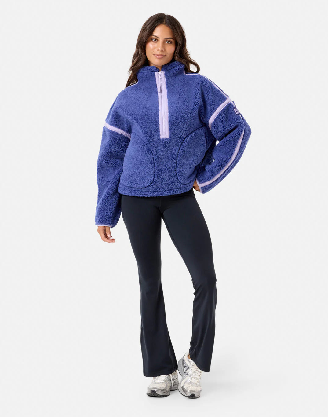 Gym+Coffee Industry Fleece Half Zip (Ladies) - Violet Smoke