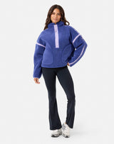 Gym+Coffee Industry Fleece Half Zip (Ladies) - Violet Smoke