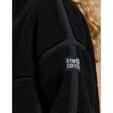 Gym+Coffee Industry Fleece Half Zip (Ladies) - Deep Black