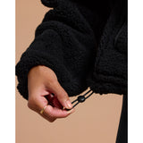 Gym+Coffee Industry Fleece Half Zip (Ladies) - Deep Black
