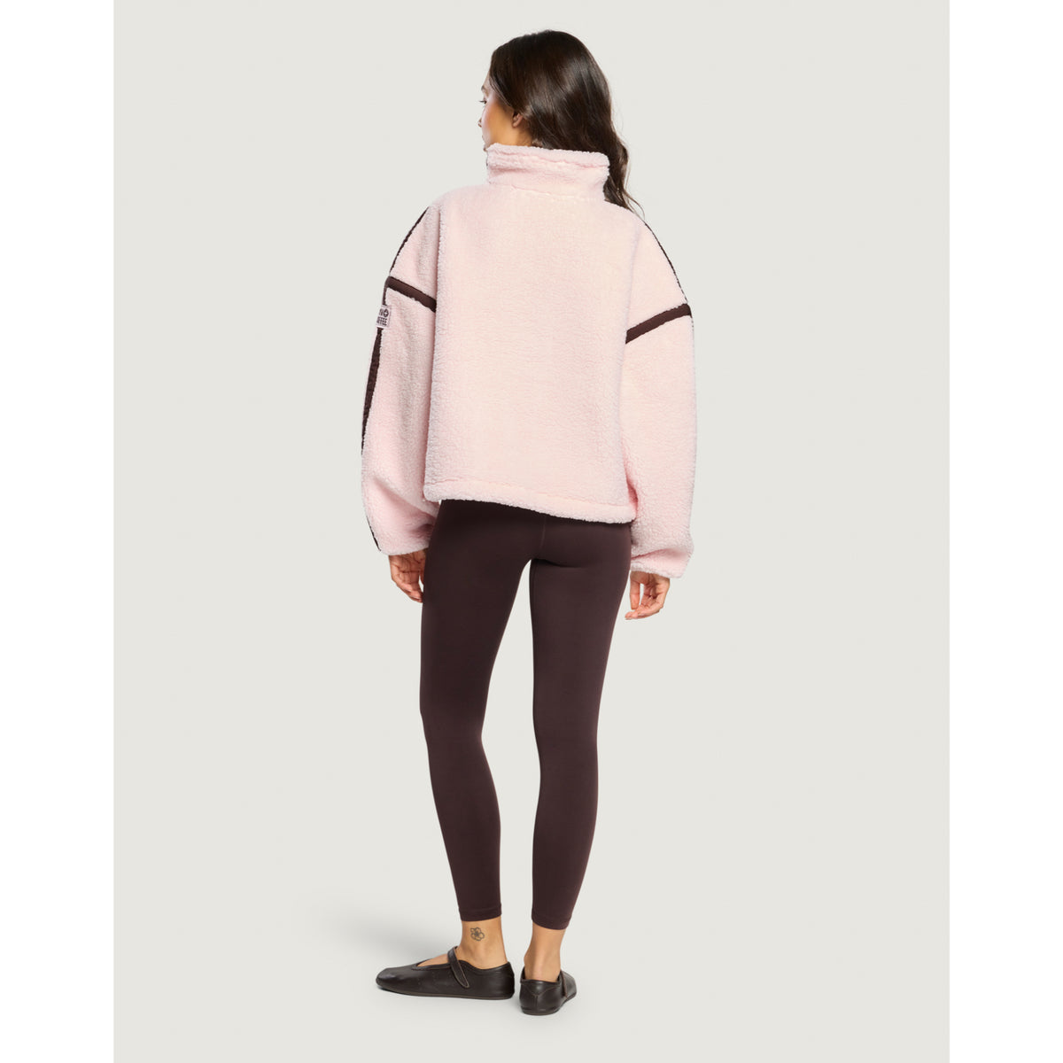 Gym+Coffee Industry Fleece Half Zip (Ladies) - Ballet Pink