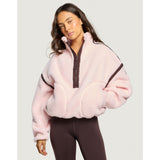 Gym+Coffee Industry Fleece Half Zip (Ladies) - Ballet Pink