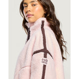 Gym+Coffee Industry Fleece Half Zip (Ladies) - Ballet Pink
