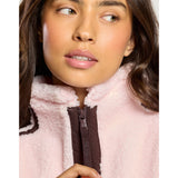 Gym+Coffee Industry Fleece Half Zip (Ladies) - Ballet Pink