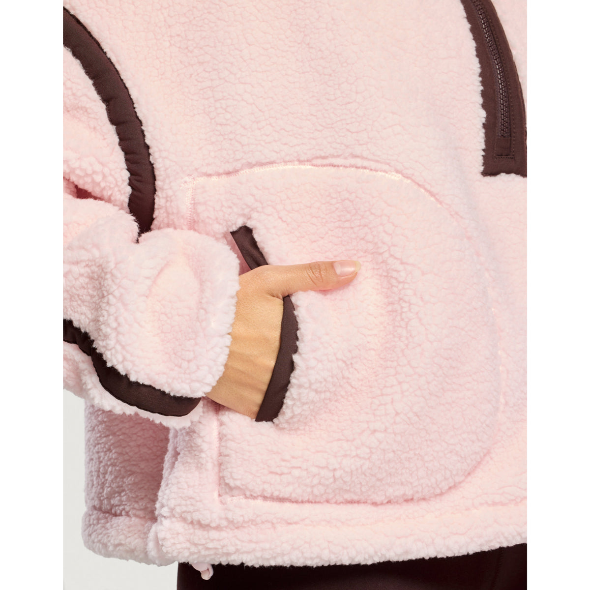 Gym+Coffee Industry Fleece Half Zip (Ladies) - Ballet Pink