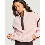 Gym+Coffee Industry Fleece Half Zip (Ladies) - Ballet Pink