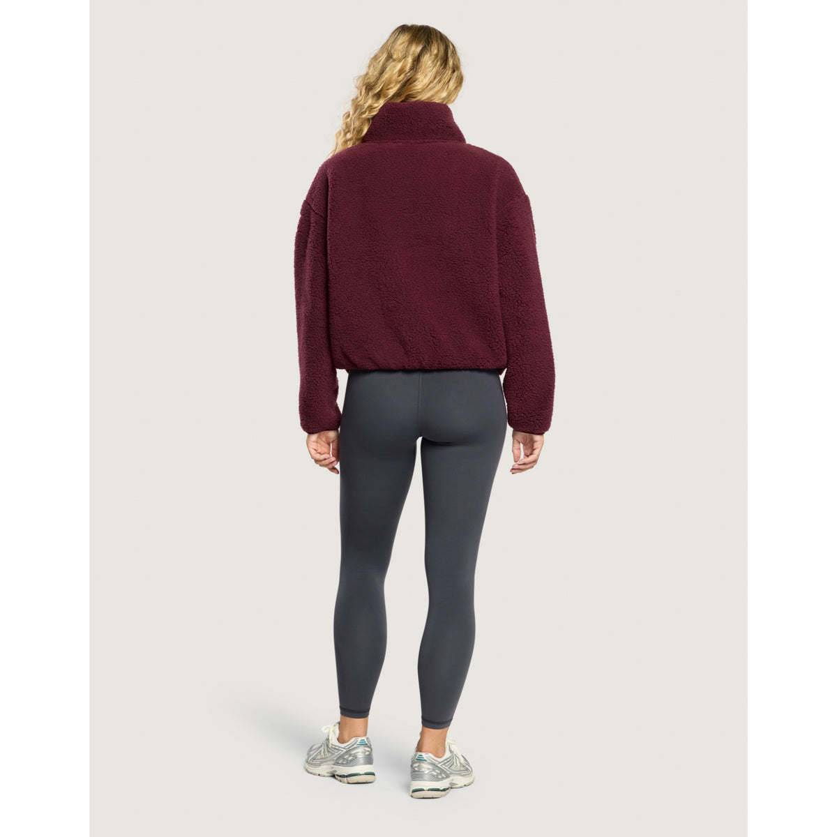 Gym+Coffee Industry Fleece High Collar Jacket (Ladies) - Cherry Crush