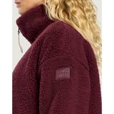 Gym+Coffee Industry Fleece High Collar Jacket (Ladies) - Cherry Crush