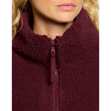 Gym+Coffee Industry Fleece High Collar Jacket (Ladies) - Cherry Crush
