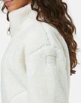 Gym+Coffee Industry Fleece High Collar Jacket (Ladies) - Cloud White