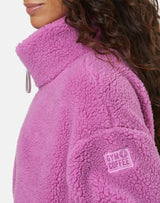Gym+Coffee Industry Fleece High Collar Jacket (Ladies) - Crisp Pink