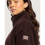 Gym+Coffee Industry Fleece High Collar Jacket (Ladies) - Mocha Bean
